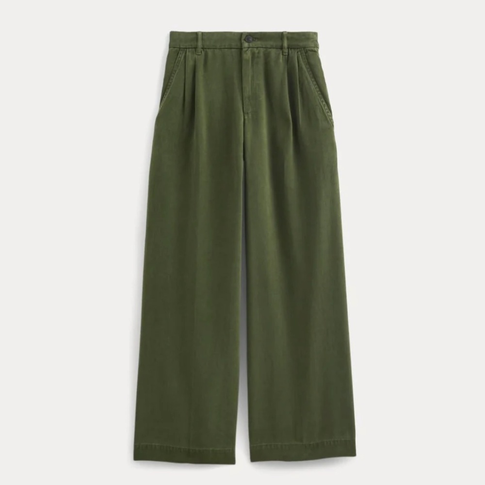 Everlane The Trouser Buttersoft Dark Forest Size 8 NWT